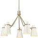 Reeva 5 Light 27.38 inch Modern Brass Chandelier Ceiling Light